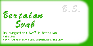 bertalan svab business card